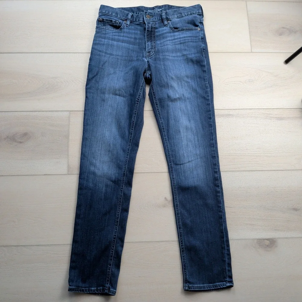 Banana Republic Traveler Slim Fit Jeans Mens 31x32‎ (Fits 31x31) Blue Stretch